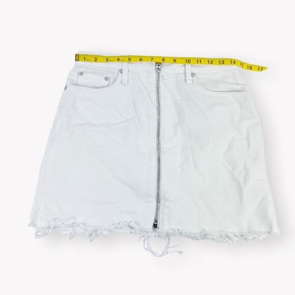 Rag & Bone Anna Full-Zip Front Frayed Denim Skirt Size 26 - Picture 9 of 10